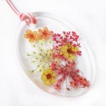 pendentif julia bijou fleur collier nature cadeau fleurs femme bijou floral résine