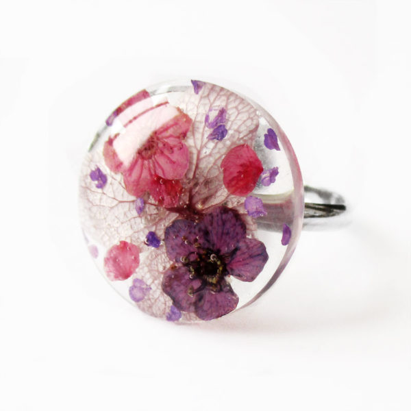 bague selena-bijou-végétal-resine-fleur-personnalisable-bijou-floral-cadeau-nature-femme