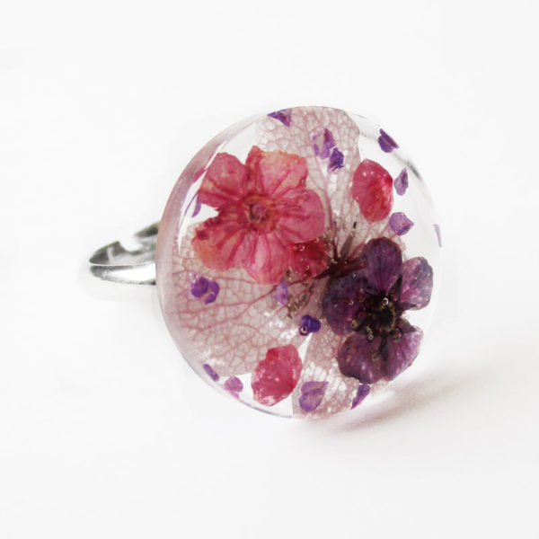 bague selena-bijou-végétal-resine-fleur-personnalisable-bijou-floral-cadeau-nature-femme