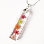 pendentif-sweet candy arc-en-ciel-collier nature bijou résine cadeau femme pendentif fleur bijou floral