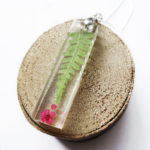 pendentif lula collier fougère résine d'inclusion bijoux nature fleurs naturelles cadeau floral collier végétal femme argent sterling 925