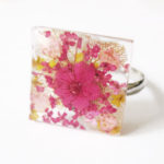 bague celia rose bijou rose résine fleur personnalisable-bijou-floral-cadeau-nature-femme bijoux nature