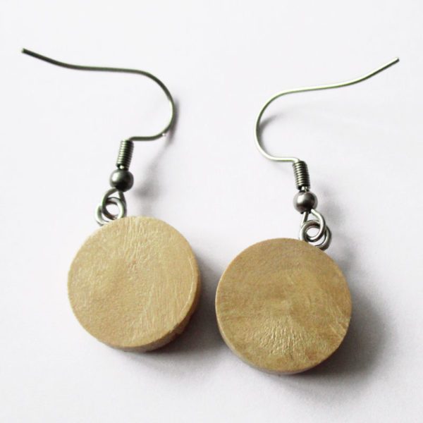Boucles d'oreilles MALIKA pendants roses en bois bijoux nature turquoise résine inclusion lanaflore bijoux végétal fleurs naturelles cadeau femme original
