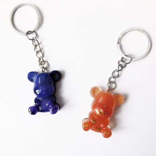 porte-cles-ourson-kawaii en résine personnalisable petit ours accessoires mignon porte clef personnalisé