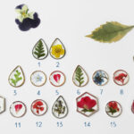 bijou pampille de fleurs en résine, argent et fleurs bijoux nature original cadeau femme tendance nature fleur porte-bonheur