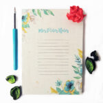 bloc-notes-fleurs-vintage-bleues papeterie fleuri design floral kawaii papier recyclé