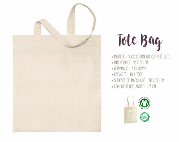 sac en coton bio esprit nature design tendance zen coton biologique toiel résistante tote bag shopping