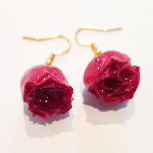 Boucles d'oreilles Bouton de Rose