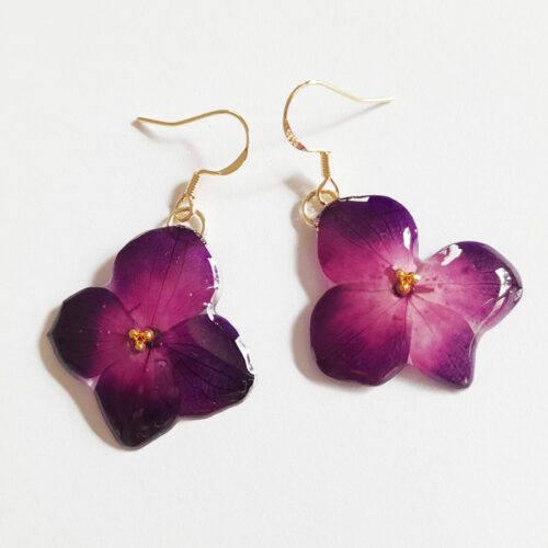 Boucles d'oreilles Hortensia
